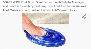 Foot brush used for single-hand handwashing